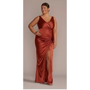 Celebrate DB Studio Womens Size 20 Cinnamon Brown Formal Maxi‎ Dress